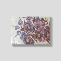 Frida Kahlo Painted Flowers Canvas Print