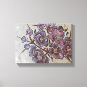 Frida Kahlo Painted Flowers Canvas Print