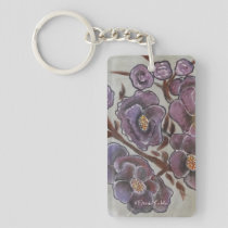 Frida Kahlo Painted Flowers Keychain