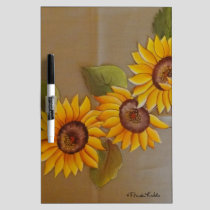 Frida Kahlo Painted Sunflowers Dry Erase Board