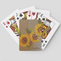 Frida Kahlo Painted Sunflowers Poker Cards