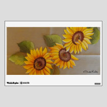 Frida Kahlo Painted Sunflowers Wall Sticker