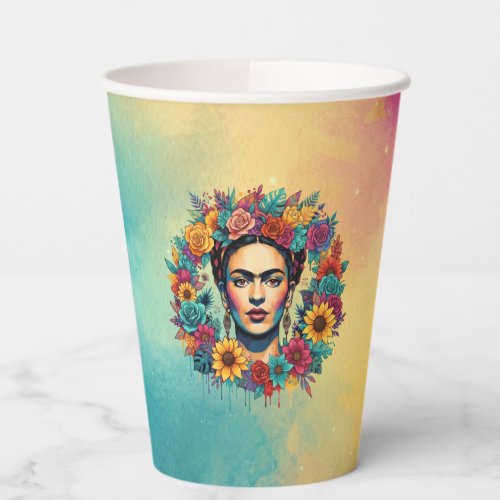 Frida Kahlo Paper Cups