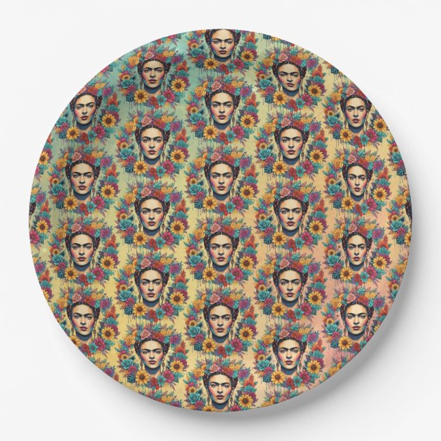 Frida Kahlo Paper Plates (Front)