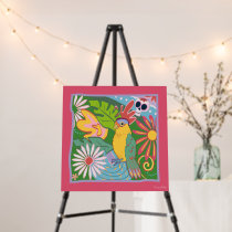 Frida Kahlo Parrot Graphic Foam Board