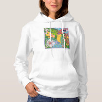 Frida Kahlo Parrot Graphic Hoodie