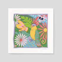 Frida Kahlo Parrot Graphic Napkins