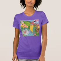 Frida Kahlo Parrot Graphic T-Shirt