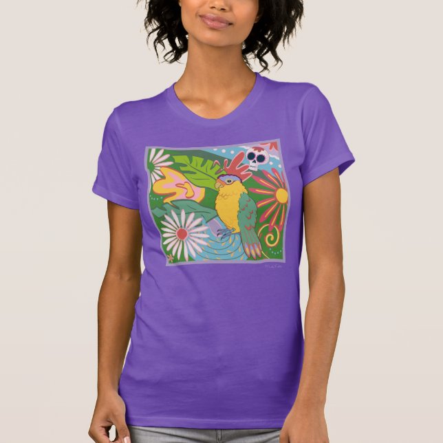 Frida Kahlo Parrot Graphic T-Shirt (Front)