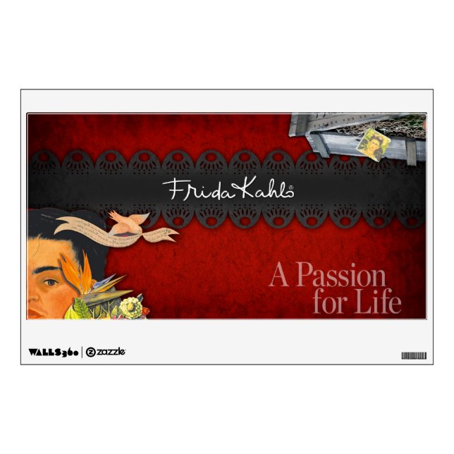 Frida Kahlo - Passion for Life Wall Decal (Front)