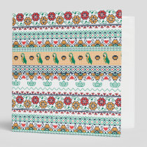 Frida Kahlo | Patrón de Colores 3 Ring Binder