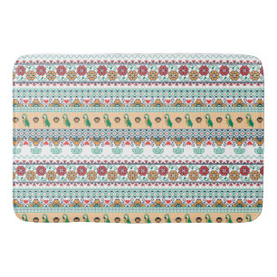 Frida Kahlo Patrón de Colores Bathroom Mat