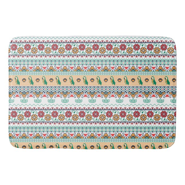 Frida Kahlo | Patrón de Colores Bathroom Mat (Front)