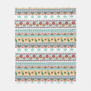 Frida Kahlo Patrón de Colores Fleece Blanket