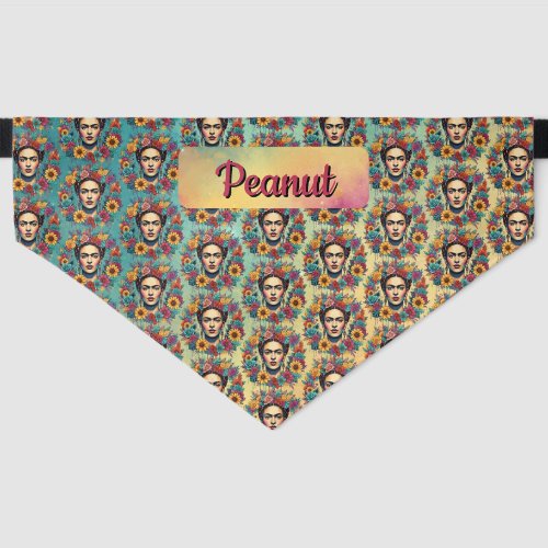 Frida Kahlo Pet Bandana Collar