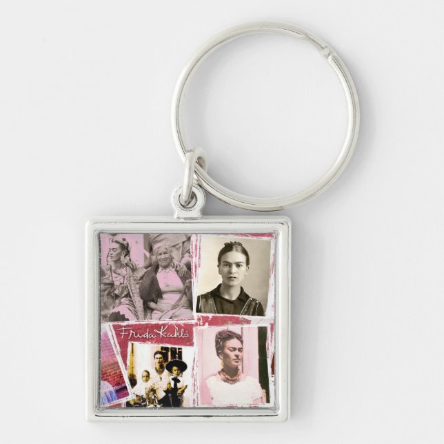 Frida Kahlo Photo Montage Keychain (Front)