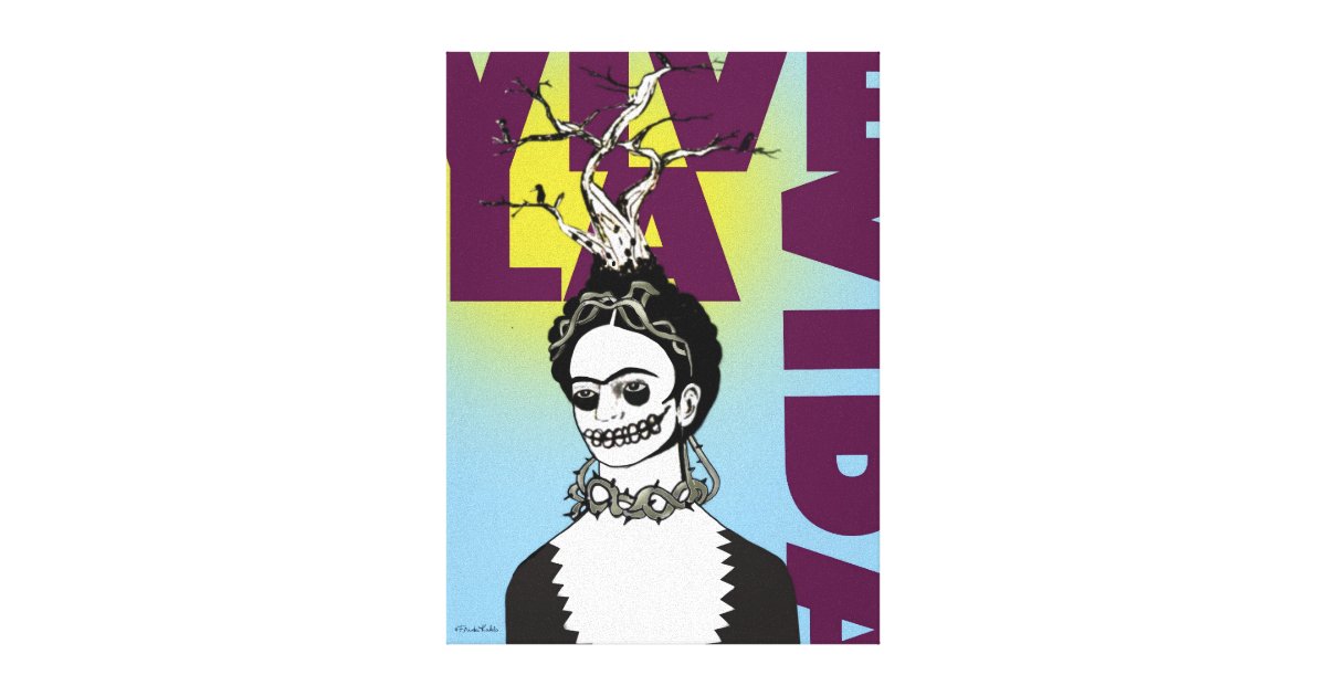 Frida Kahlo Pop Art Portrait Canvas Print Zazzle Com