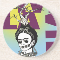 Frida Kahlo Pop Art Portrait Coaster