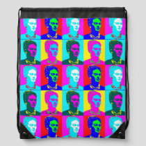 Frida Kahlo Pop Art Portrait Pattern Backpack Desi