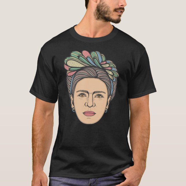 Frida Kahlo Portrait Art T-Shirt (Front)
