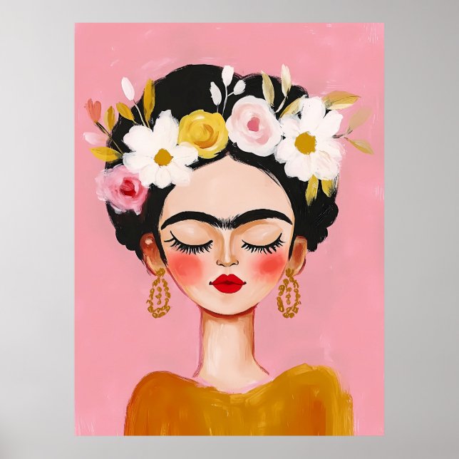 Frida Kahlo portrait Poster (Front)