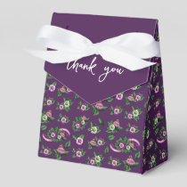 Frida Kahlo | Purlpe Floral Bouquet Pattern Favor Boxes