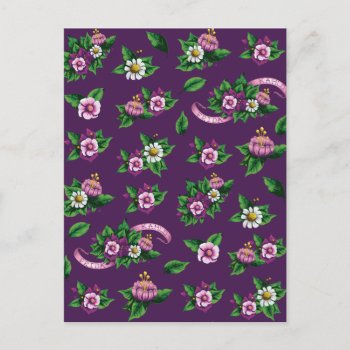 Frida Kahlo | Purlpe Floral Bouquet Pattern Postcard by fridakahlo at Zazzle