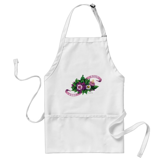 Frida Kahlo | Purple Floral Bouquet Adult Apron (Front)
