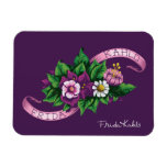 Frida Kahlo | Purple Floral Bouquet Magnet at Zazzle