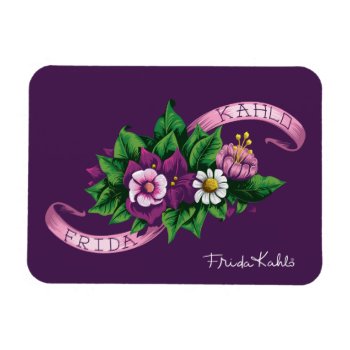 Frida Kahlo | Purple Floral Bouquet Magnet by fridakahlo at Zazzle