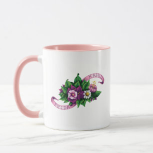Frida Kahlo Purple Floral Bouquet Mug
