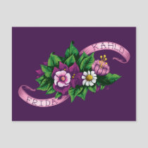 Frida Kahlo | Purple Floral Bouquet Postcard