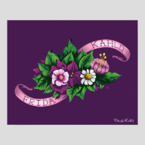 Frida Kahlo | Purple Floral Bouquet Poster