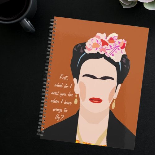 Frida Kahlo Quote Portrait l Abstract Motivation Planner