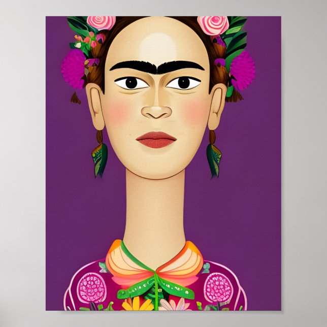 Frida Kahlo records, wall art (Front)