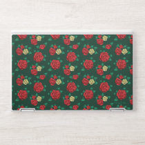 Frida Kahlo | Red and Gold Rose Pattern HP Laptop Skin