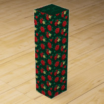 Frida Kahlo | Red and Gold Rose Pattern Wine Box