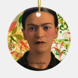 Frida Kahlo Reflejando Ceramic Ornament