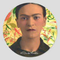 Frida Kahlo Reflejando Classic Round Sticker