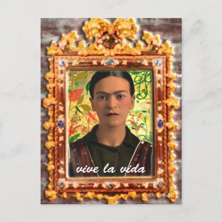 Frida Kahlo Reflejando Postcard