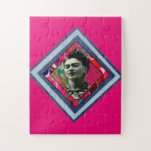 Frida Kahlo Retro Denim Diamond Jigsaw Puzzle