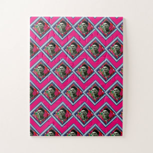 Frida Kahlo Retro Denim Diamond Jigsaw Puzzle