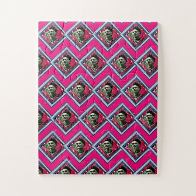 Frida Kahlo Retro Denim Diamond Jigsaw Puzzle (Vertical)