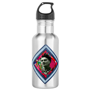 Frida Kahlo Retro Denim Diamond Stainless Steel Water Bottle