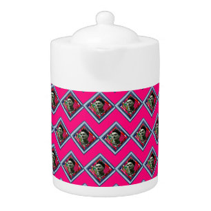 Frida Kahlo Retro Denim Diamond Teapot