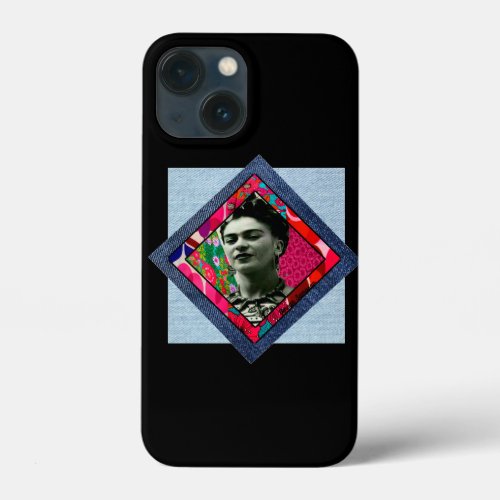 Frida Kahlo Retro Pink Denim iPhone 13 Mini Case