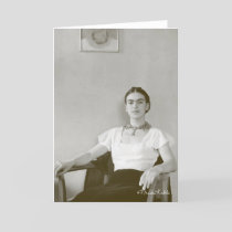 Frida Kahlo Seated w/ Frida Painting Card