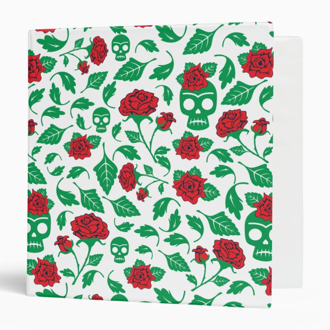 Frida Kahlo | Skulls & Roses 3 Ring Binder (Front/Inside)