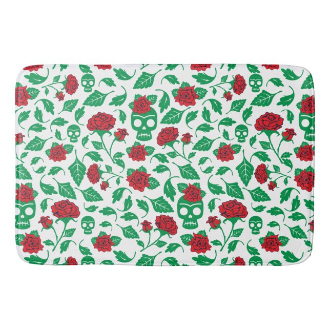 Frida Kahlo | Skulls & Roses Bath Mat (Front)