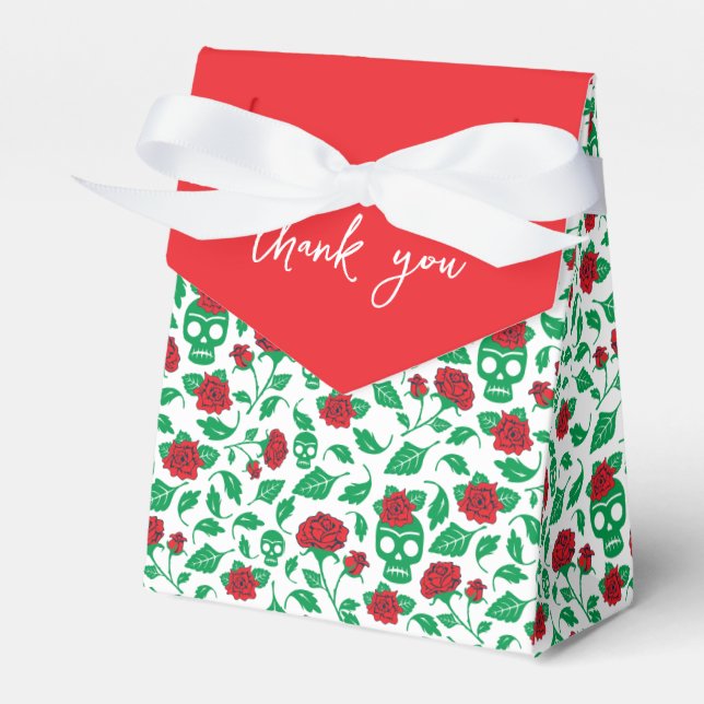 Frida Kahlo | Skulls & Roses Favor Boxes (Front Side)